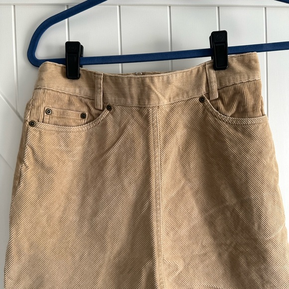 Cute HENNES Tan Corduroy A Line Skirt Size 4 - Picture 2 of 5